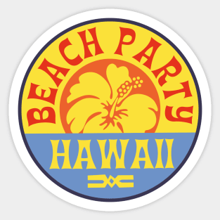 Beach Party Hawaii Sticker